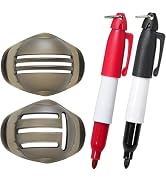 Rosojodg 2Pcs Red and Black Golf Ball Line Marker Golf Ball Line Drawing Marker Line Template Lin...