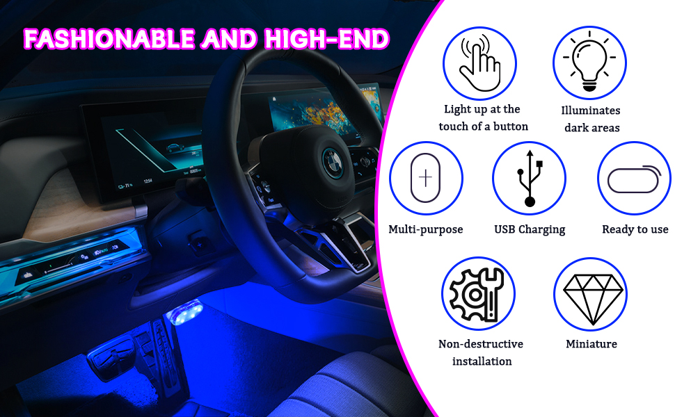 car led lights interior wireless