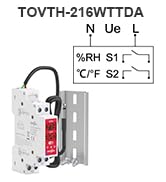 TONGOU WiFi Smart Temperature Humidity Controller Switch, DIN Rail Dry Contact Output,Tuya/ Smart...