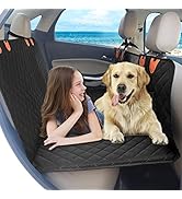 AlfaTok Back Seat Extender for Dogs, Hard Bottom Dog Car Seat Cover for Back Seat, 100% Waterproo...