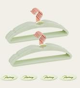 ManGotree Velvet Coat Hangers with Empty Aromatherapy Boxes, Non-Slip Short Neck Hangers, Ultra-T...