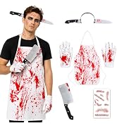 Oeyliz Halloween Butcher Costume Set 5 PCS for Halloween Party Decorations