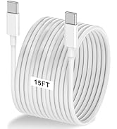 LOFPYE 15FT 60W USB C to USB C Cable, Type C to Type C Cable,Fast Charging Cable for iPhone Air 1...