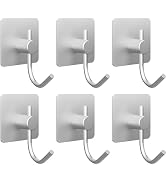 PMMASTO Aluminum Heavy Duty Wall Hooks - Coat, Towel, Robe Hanger - Shower, Bedroom, Bathroom, Ki...