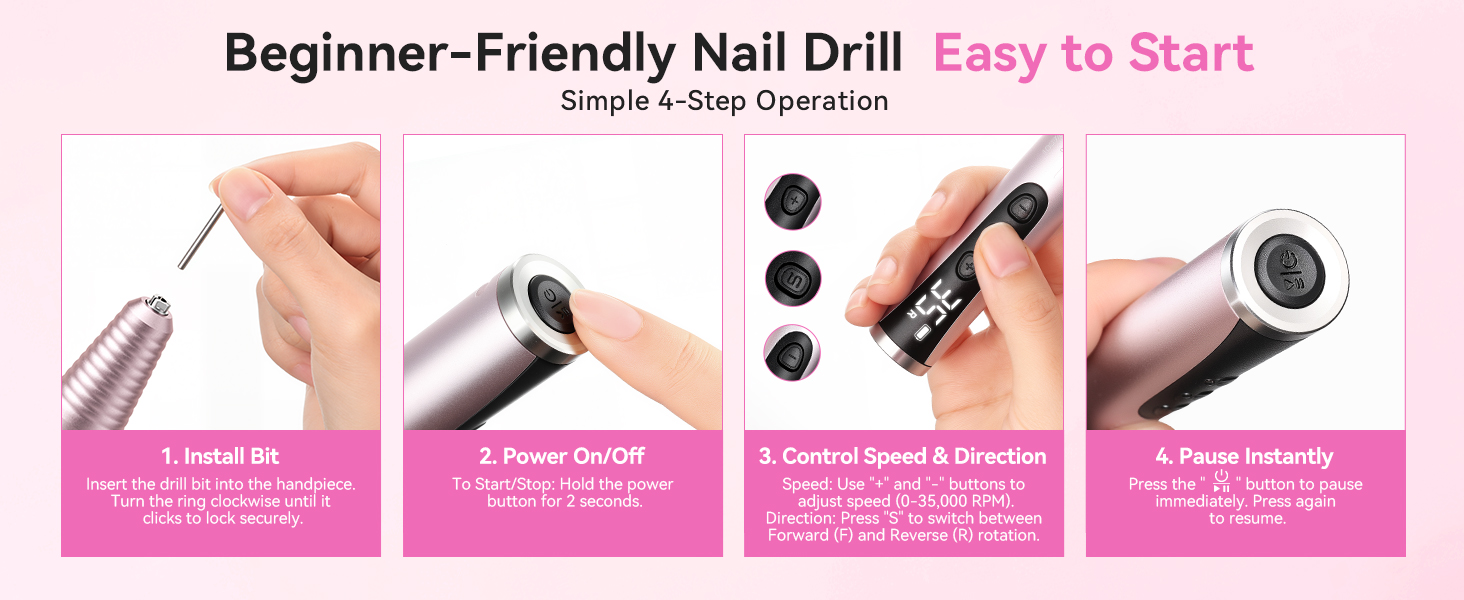 Rechargeable Nail Drill