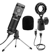 5 CORE USB Microphone Condenser Mic for Computer Gaming Podcast Tripod Stand Kit Streaming Record...