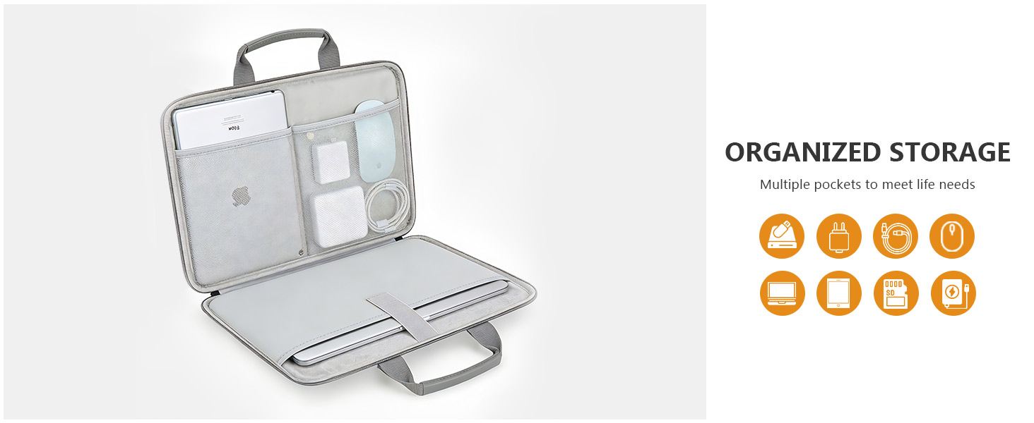 laptop case with full-opening design