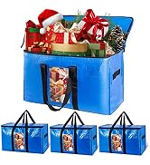 TAILI Moving Bags Extra Large 4 Pack, Heavy Duty Storage Bags with Visible Window, Wrap Around Ha...