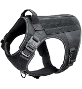 PUP PALS Tactical Dog Harness. No Pull Adjustable Easy to Control Pet Harness with Handle, Reflec...