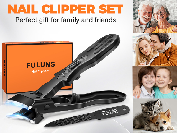 Slanted Ingrown Nail Clippers for Thick Nails for Seniors Wide Jaw Opening Toenail Clippers