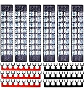 Terminal Block 8 Position, 12PCS/ 6 Set Terminal Block Strip & Ground Terminal Block, Screw Termi...