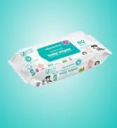 WipEssentials Baby Wipes unscented (for Sensitive Skin) 960 Count - 12 Pack of 80 Count