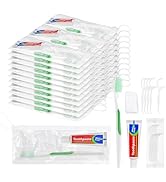 HAIFOTRVA 50 Set Disposable Toothbrushes with Toothpaste,5-in-1 Personal Care Travel Toiletries S...