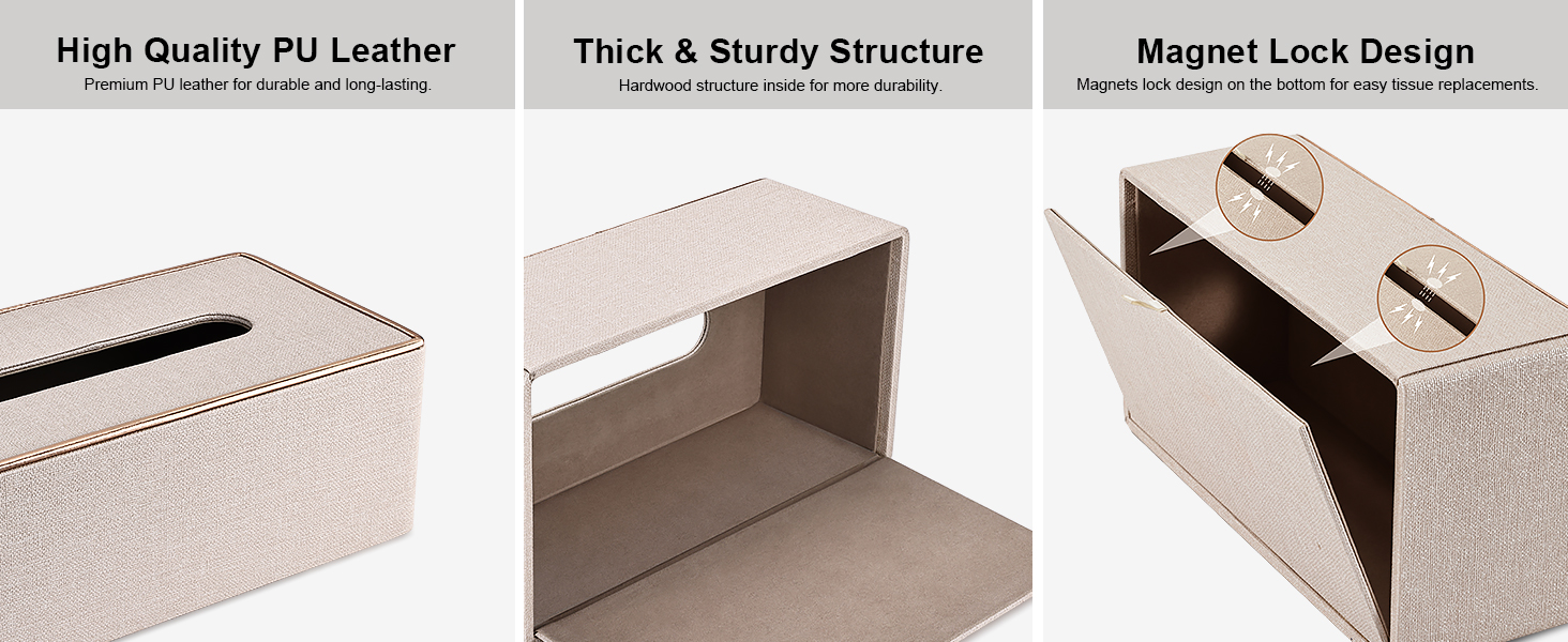 leather tissue box holder