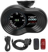 Qiilu Head Up Display, Universal Head Up LCD Display OBD2+GPS Auto HUD Monitor Multifunctional Pr...