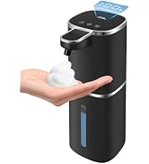 Automatic Foaming Soap Dispenser Touchless, Digital Display 9-Level Adjustable Smart Hand & Dish ...