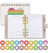 3000 Pieces Hole Reinforcement Stickers, 10 Donut Designs Paper Hole Protectors Self-Adhesive Hol...