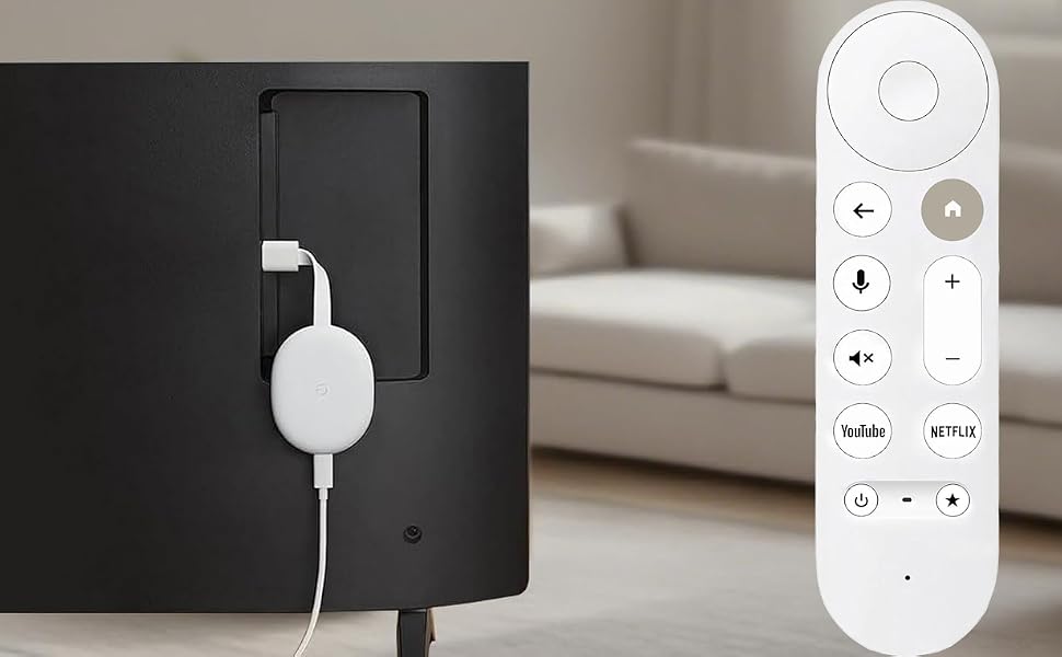 Remote Control Replacement for Google TV Chromecast 4k Snow