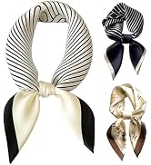 CODCOS 27.5 Inch Silk Feeling Scarf for Women Square Satin Head Scarf Hair Wrap Bandana
