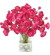 Letjolt Ranunculus Artificial Flower Rose Silk Flowers Faux DIY Bouquet for Wedding Engagement Ce...