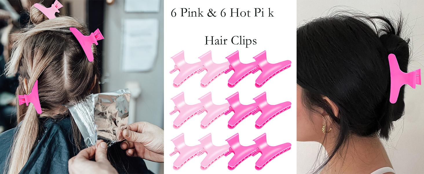 Hot Pink hair clips