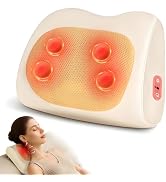 Shiatsu Back and Neck Massager with Heat,3D Electric Kneading Deep Tissue Massage Pillow for Musc...