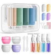 Muslish 21 Pack Travel Bottles for Toiletries, Leak-Proof TSA Compliant Silicone Travel Size Cont...