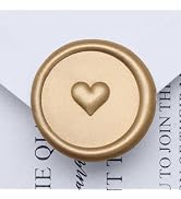 UNIQOOO Wax Seal Stickers - 3D Heart Wedding Invitation Envelope Seal Stickers, 50 Pcs Self-Adhes...