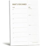 Meal Planning Notepad - What's for Dinner Weekly Meal Planner and Grocery List Magnet Pad with Te...