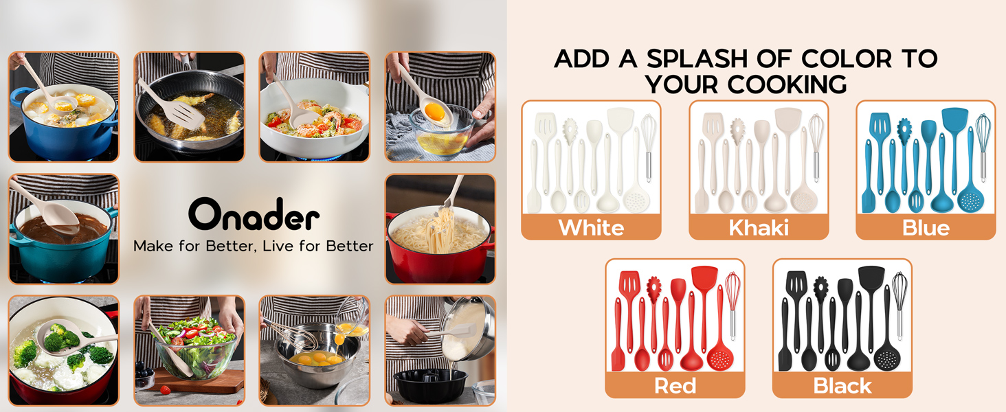 silicone kitchen utensils set non toxic