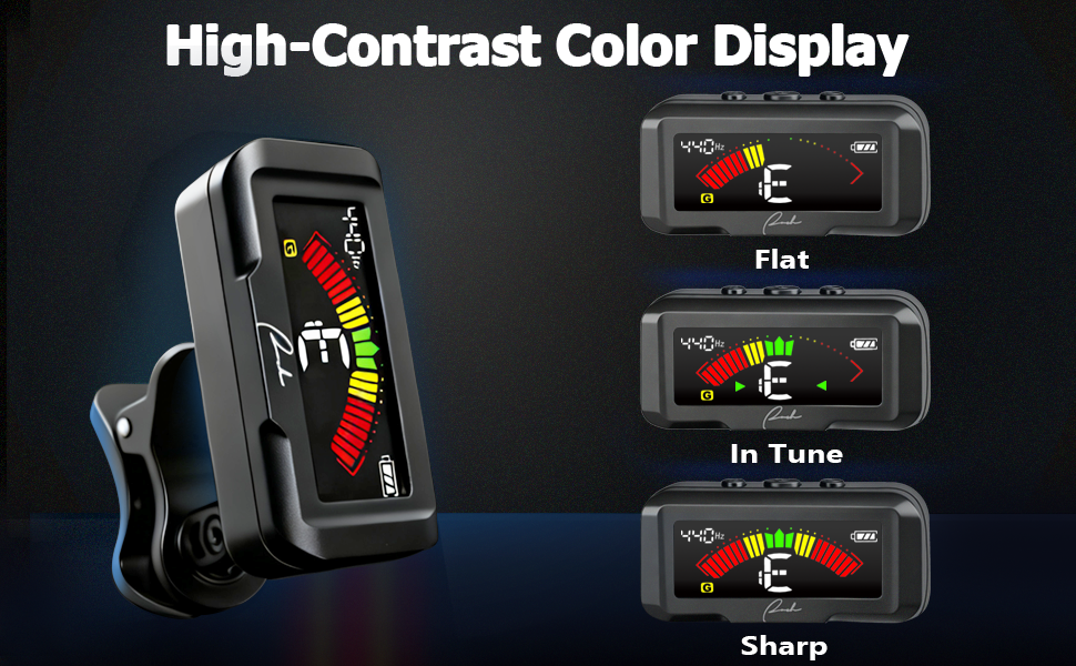 Ranch Rechargeable Guitar Tuner Clip On Tuner
