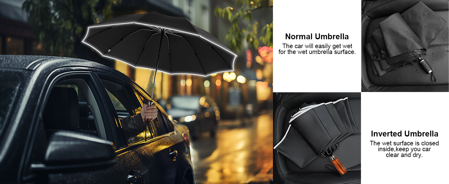 inverted travel umbrella