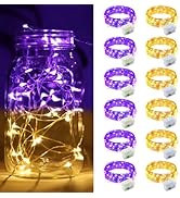 ZGWJ 12 Pack Battery Powered Fairy Lights, Mixed Colors 7Ft 20 Mini LED Silver Wires, 3 Modes for...