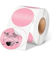Phomemo Genuine 2” Pink Circle Thermal Labels, 2x2 Self-Adhesive Round Sticker Label, Circular Di...