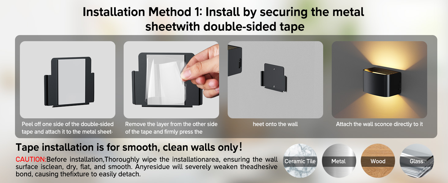 Motion Sensor Wall Light with Remote Control