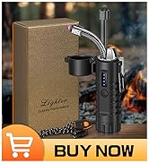 Lafagiet Electric Lighter, USB C Rechargeable, with LED Battery Display, Flashlight, 360° Flexibl...