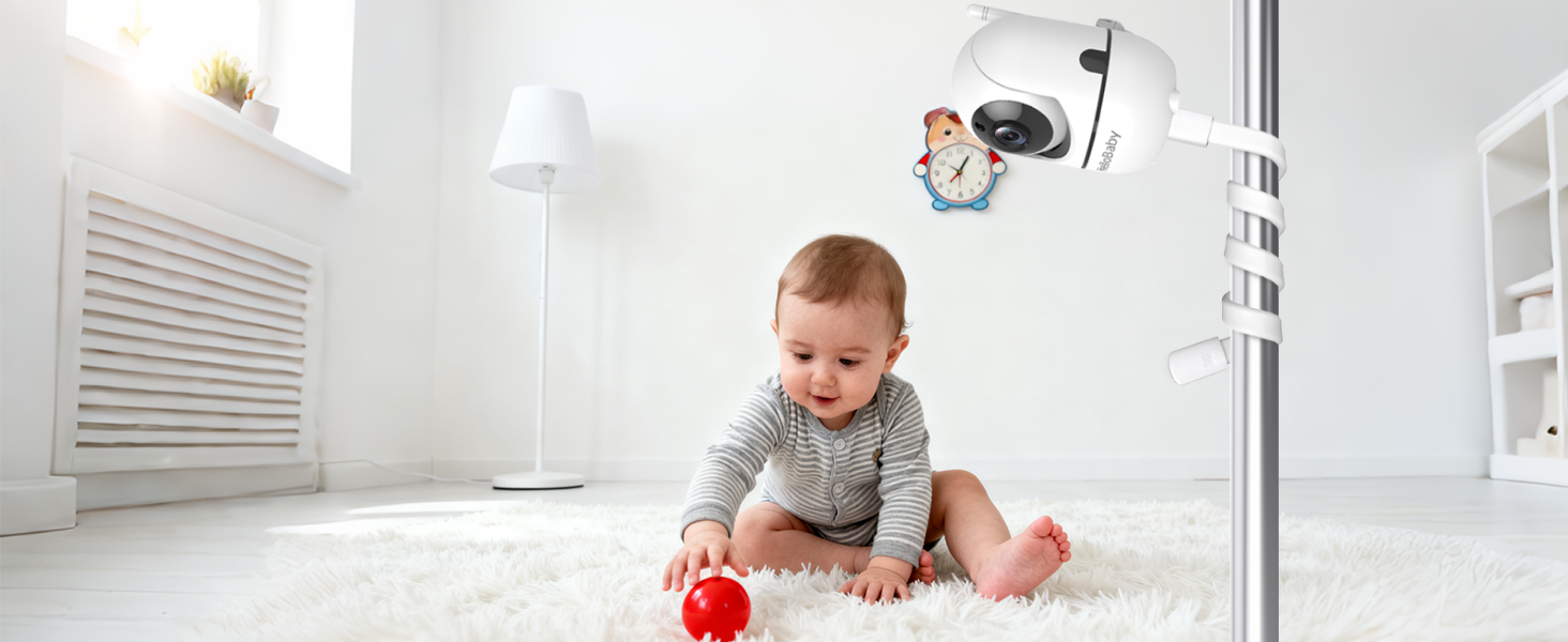 baby monitor mount in living room