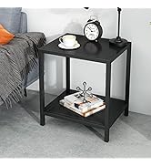 NEW JETO End Table Modern Small 2 Tier Side Table Nightstand/Easy Assembly Living Room Tables-Eur...