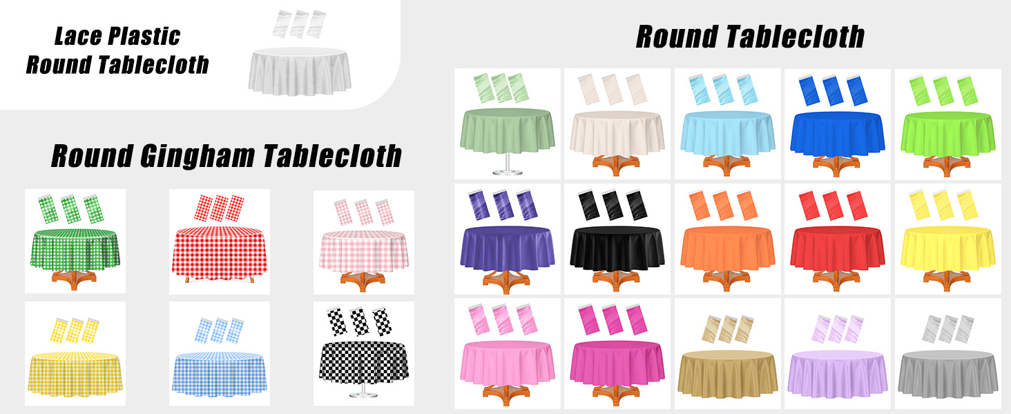 round disposable tablecloth waterproof table cloths plastic round tablecloth disposable for party