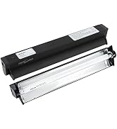 REPTI ZOO 8W Reptile T5 HO UVB Lighting Combo Kit, Light Fixture Reptile Terrarium Hood, with Det...