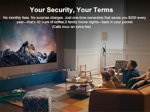 Wireless Home Security System with Wireless 24/7 Professional Monitoring - No Contract - Alexa