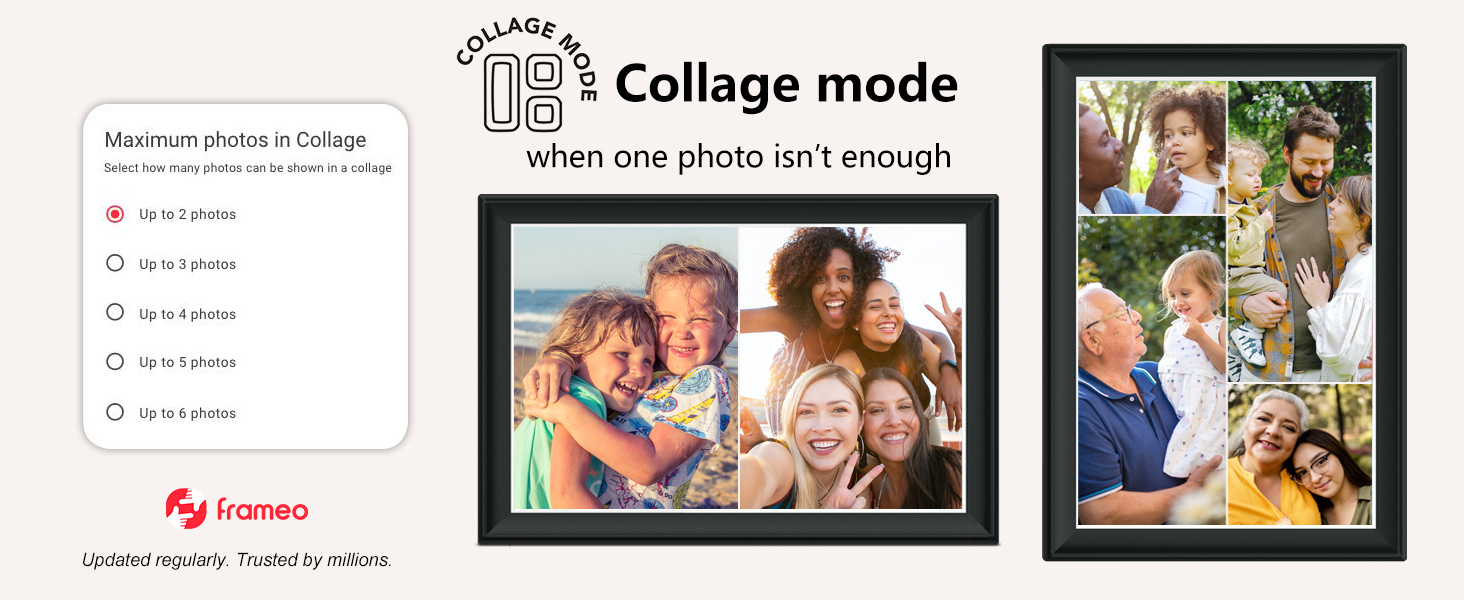 FRAMEO 10.1 Inch Smart WiFi Digital Photo Frame Digital Picture Frame Digital Calendar