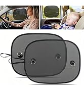 KoiLuvGo 2 Pack Car Sun Shade, 17"x14" Double Layer Mesh Window Shades for Baby, Glare Shield and...