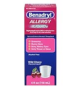 Benadryl Allergy Medicine in Wild Cherry Flavored Liquid