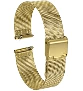 HARFINGTON Stainless Steel Mesh Watch Band Quick Release Adjustable Metal Watch Strap for Men Women