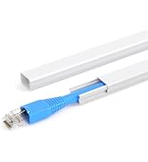Cord Hider for One Wire, 102in Cable Hider Concealer, Paintable Wall Wire Covers, PVC Cable Manag...