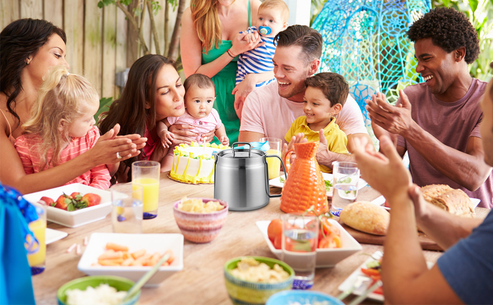 seafood boil pot deep fryer with basket for home use
