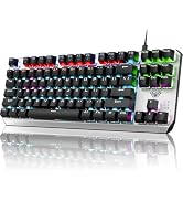 AULA Keyboard, TKL Mechanical Gaming Keyboard with RGB Backlit, All-Metal Panel, N-Key Anti-Ghost...