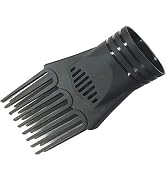 Universal Black Plastic Hair Dryer Nozzle Comb Attachment for Straightening and Detangling Fine, ...