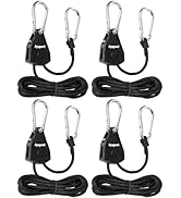 Ayaport Adjustable Rope Hanger Grow Light Hanger, 1/8 Heavy Duty Plant Pulley Rope Tightener Ratc...